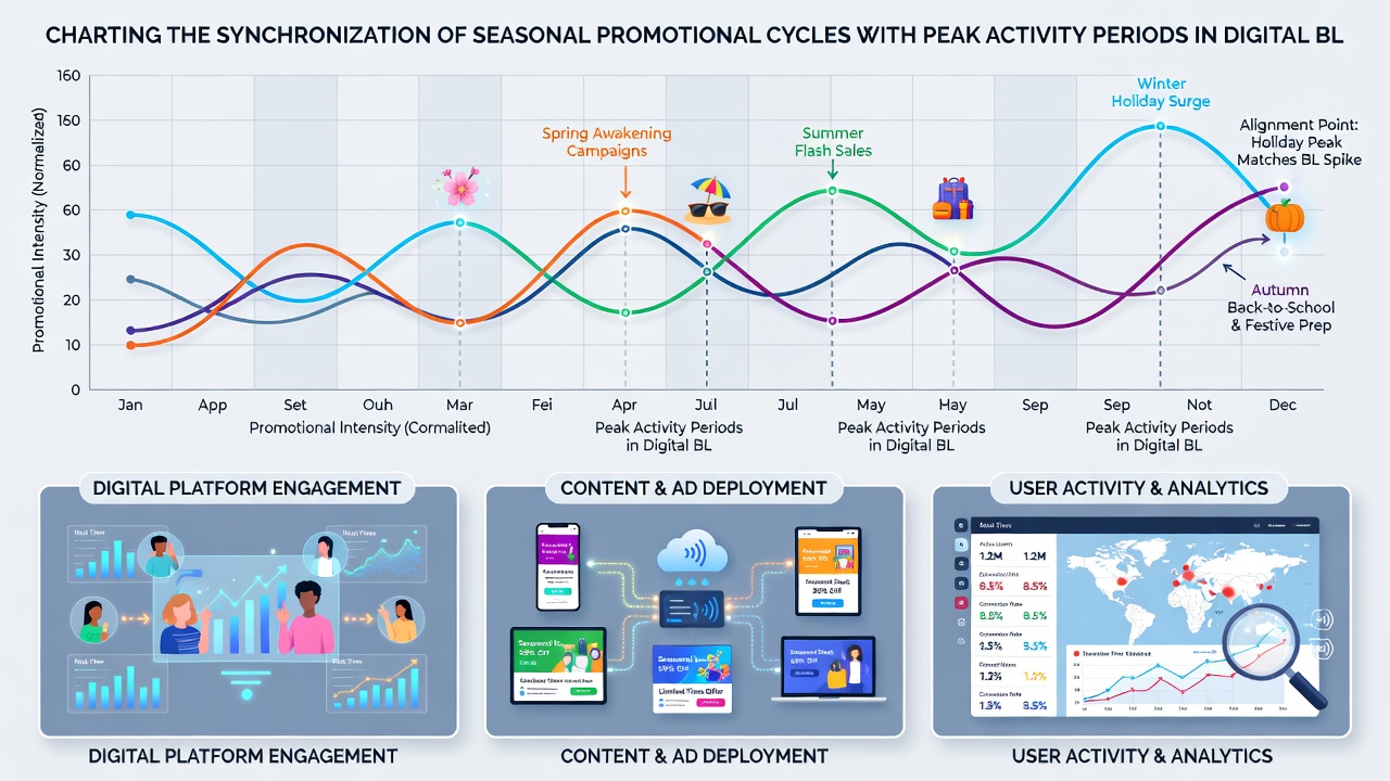 Analytics dashboard displaying blackjack session volumes correlated with promotional calendar events from 2025 to 2026