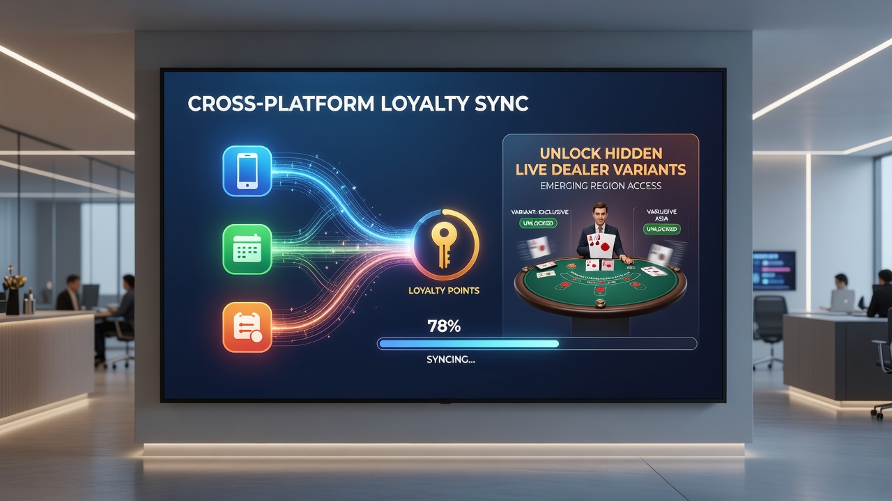 Live dealer studio interface displaying unlocked regional game variants after loyalty point synchronization